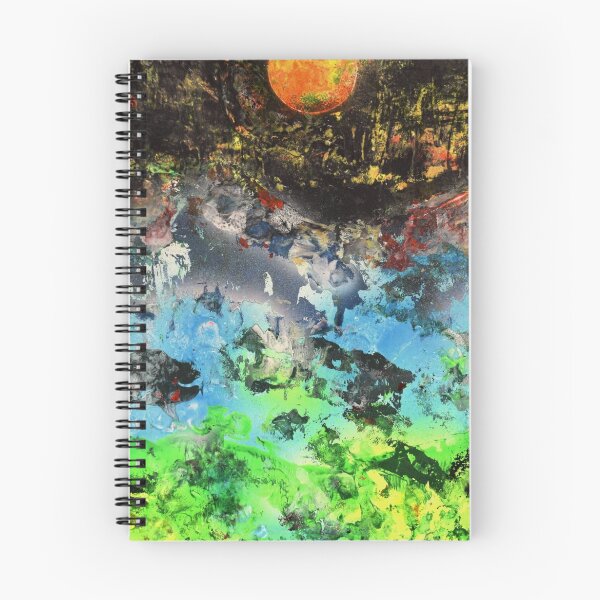 Item preview, Orange Moon over the forest and misty mountains designed and sold by George Hutton Hunter.