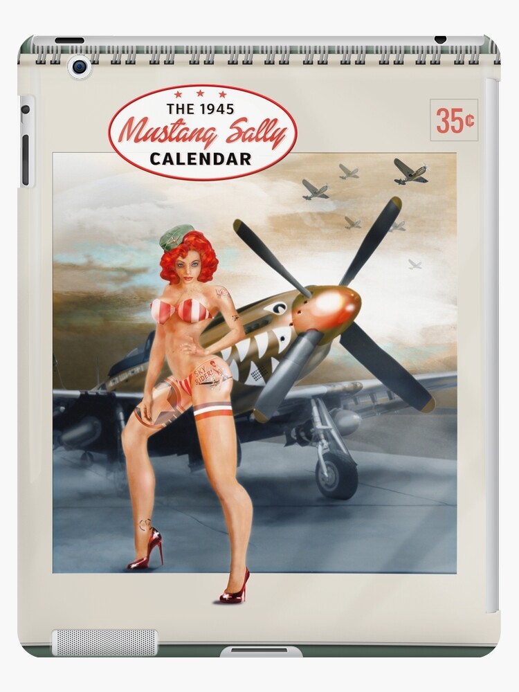 Mustang Sally Vintage Style 1945 Pin up Calendar Art | iPad Case & Skin