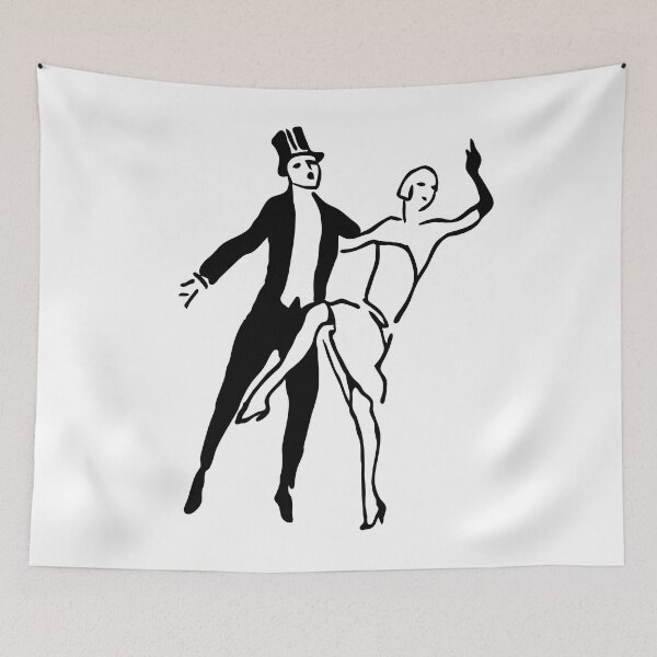 Item preview, Vintage Retro Roaring Twenties Charleston Couple Dance Shape (Silhouette) designed and sold by Vintage-TM.