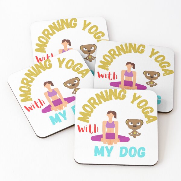 Item preview, Morning yoga with my dog designed and sold by eucagarland.
