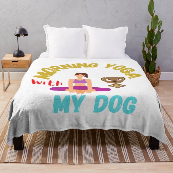 Item preview, Morning yoga with my dog designed and sold by eucagarland.