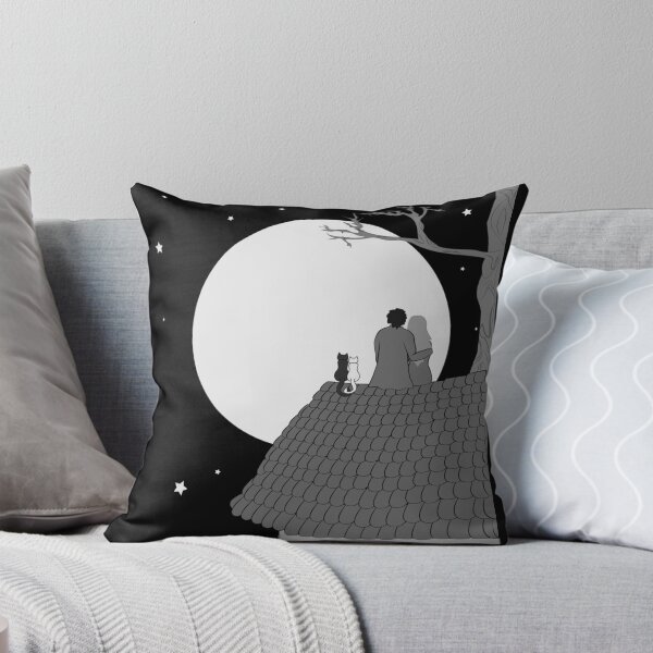 Item preview, Loving Couple Sitting On Roof, Looking at Moon-Valentine Day designed and sold by env1nada.