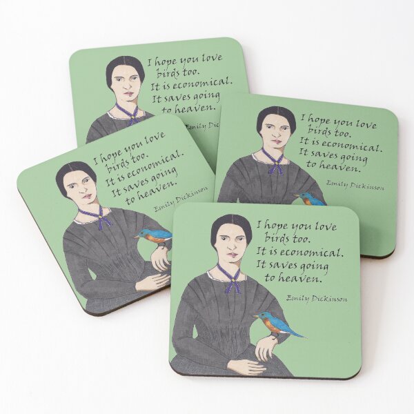 Item preview, Emily Dickinson Quote about Birds - Green designed and sold by KatydidKay.