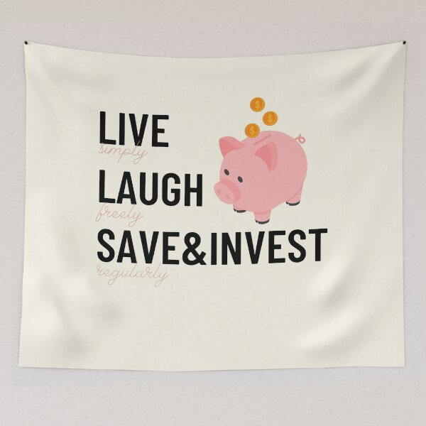 Item preview, Piggy Bank, Live, Laugh Save and Invest  designed and sold by ThoughtJumble.