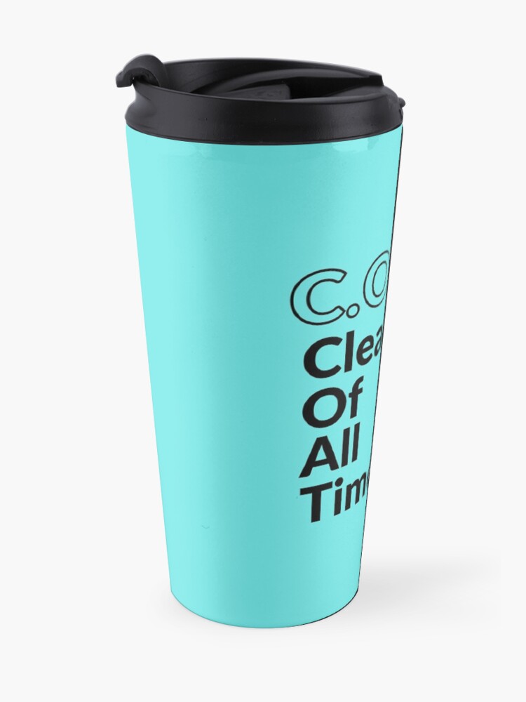 Alternate view of Cleanest Of All Time Housekeeping Ladder And Bucket Humor Travel Mug