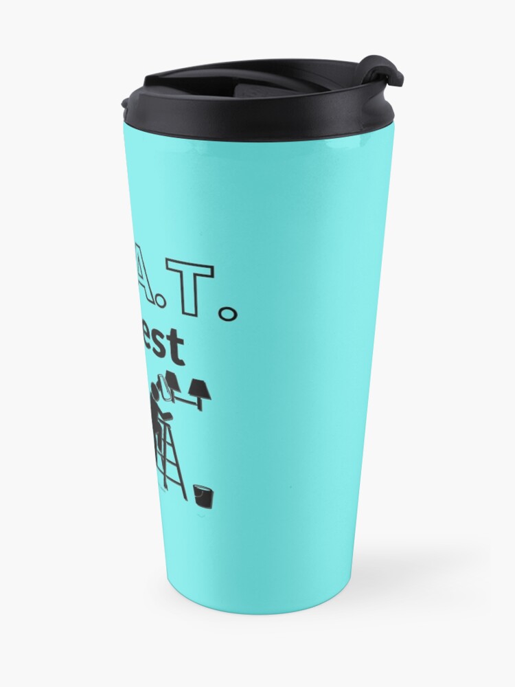 Alternate view of Cleanest Of All Time Housekeeping Ladder And Bucket Humor Travel Mug