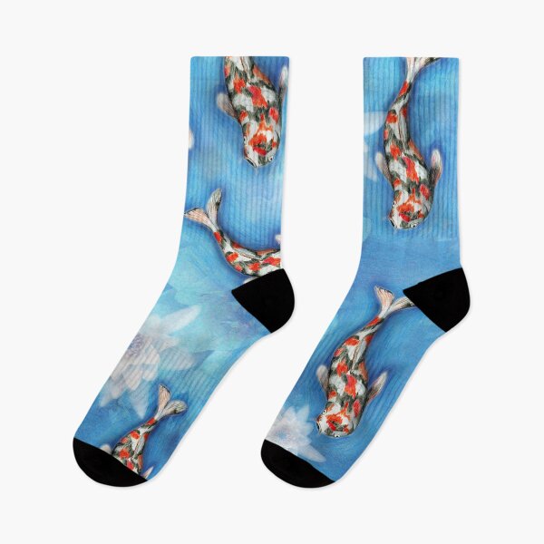 Item preview, Koi carp with lotus flowers designed and sold by Bwiselizzy.