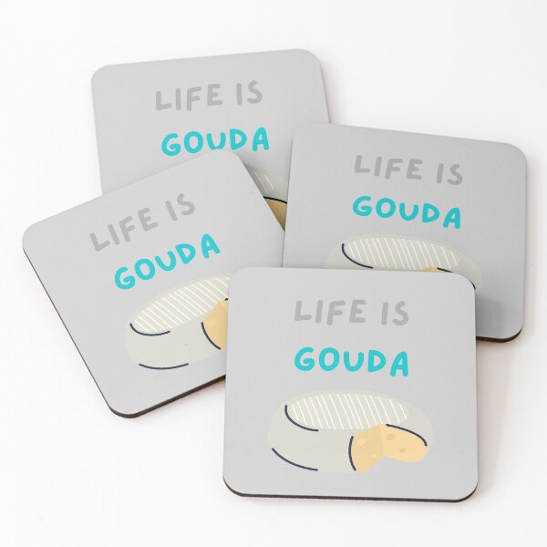 Item preview, Life is Gouda, Life is Good Pun designed and sold by GoodMoodFood.