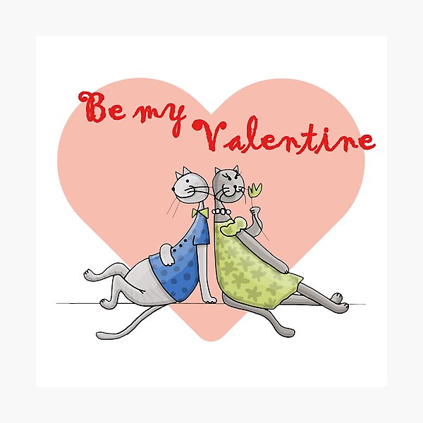 Item preview, San Valentín lindo gato de dibujos animados designed and sold by KittySwag.