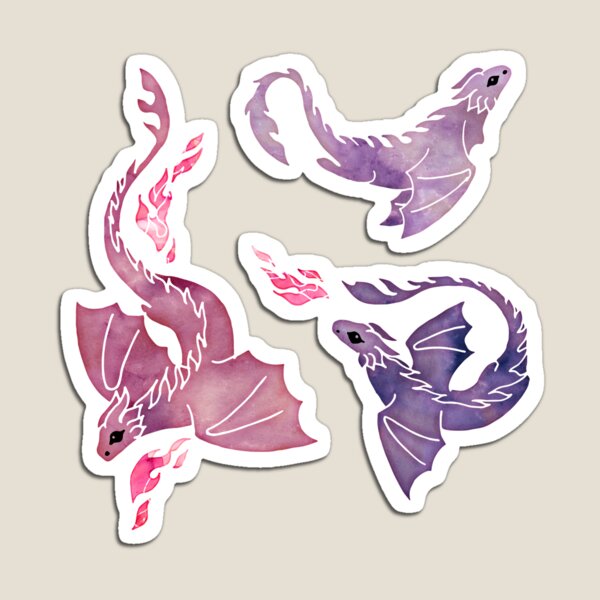 Item preview, Dragon fire dark pink & purple designed and sold by adenaJ.