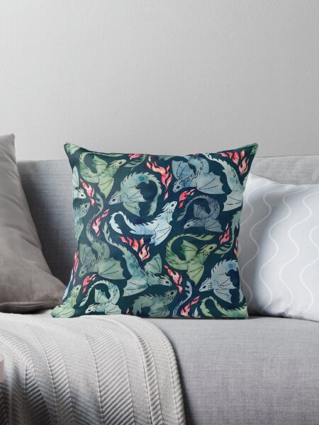 Item preview, Dragon fire dark blue & green designed and sold by adenaJ.