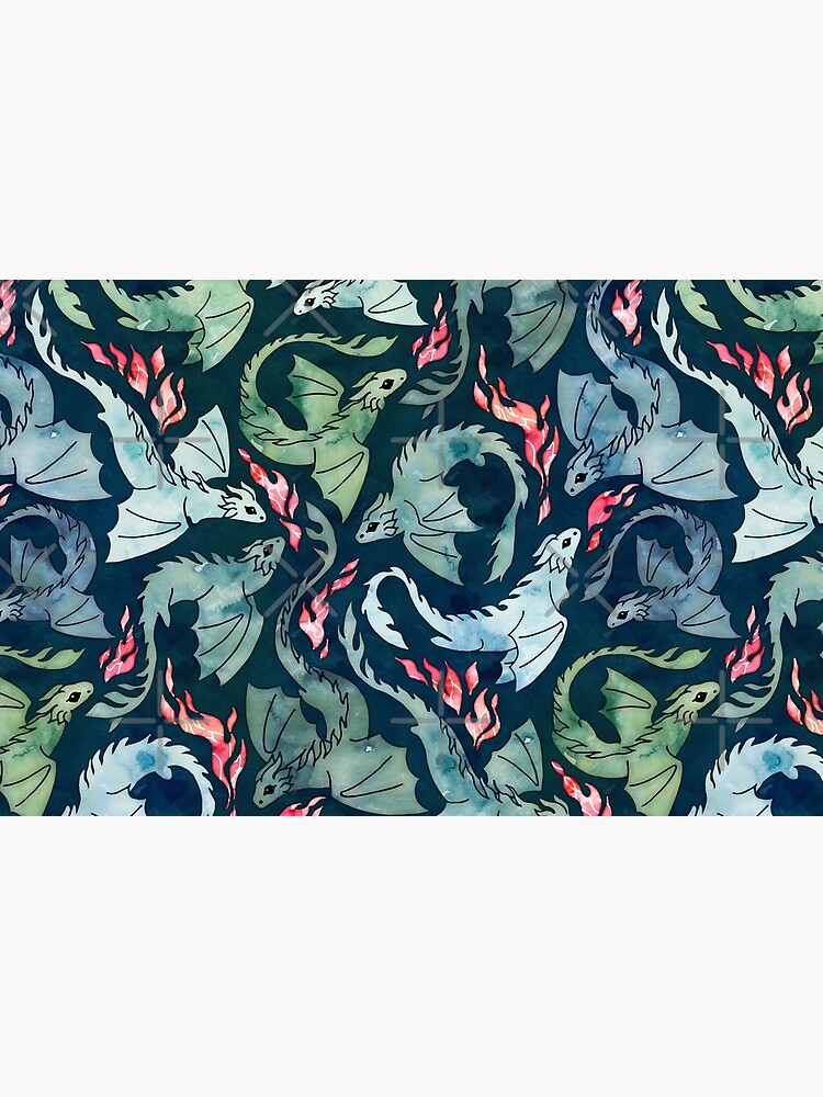 Dragon fire dark blue & green by adenaJ