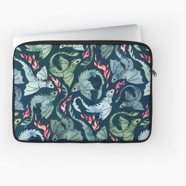Item preview, Dragon fire dark blue & green designed and sold by adenaJ.