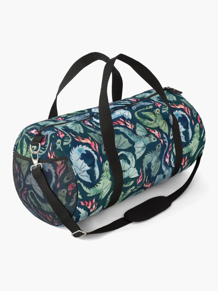 Alternate view of Dragon fire dark blue & green Duffle Bag