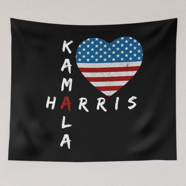 Item preview, Kamala Harris heart patriotic flag vice president Kamala Harris Joe Biden designed and sold by TrendingTees4u.