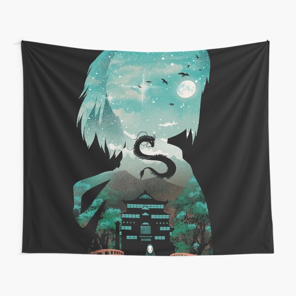 Silhouette Classic Anime Away Tapestry