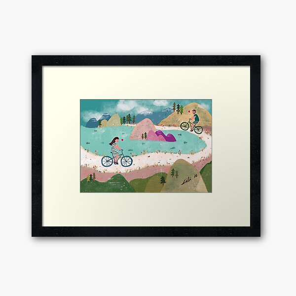 Item preview, Cycling around Lake Annecy (green) designed and sold by Cocon-Zakka.