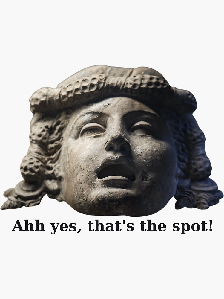 "Greek statue with quotes" Sticker for Sale by Lazui Redbubble