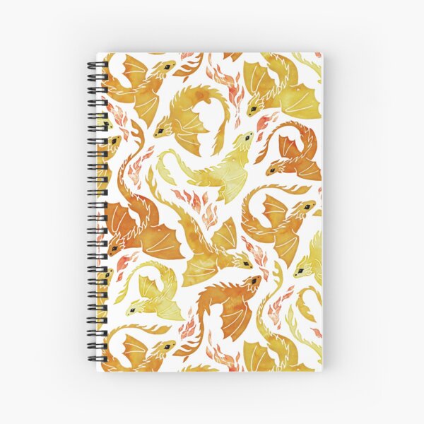 Dragon fire yellow Spiral Notebook