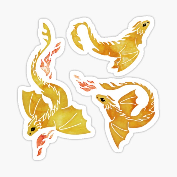Dragon fire yellow Sticker
