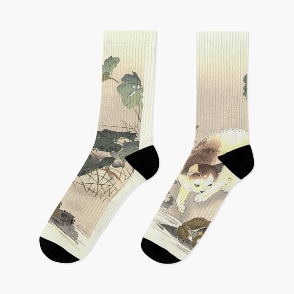 Item preview, Antique Japanese Woodblock Watercolor Cat Print designed and sold by Epitome Girl.