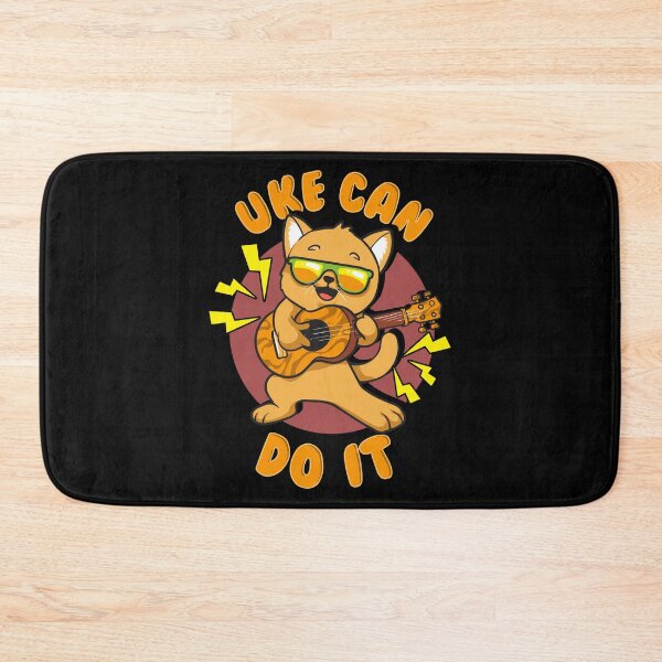 Item preview, Cute & Funny Uke Can Do It! Ukulele Cat Pun designed and sold by perfectpresents.