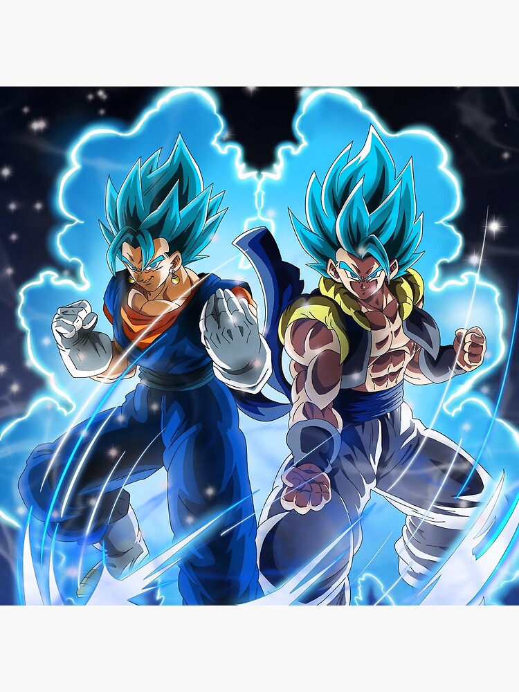 Vegito and Gogeta blue Dragon ball legends art style