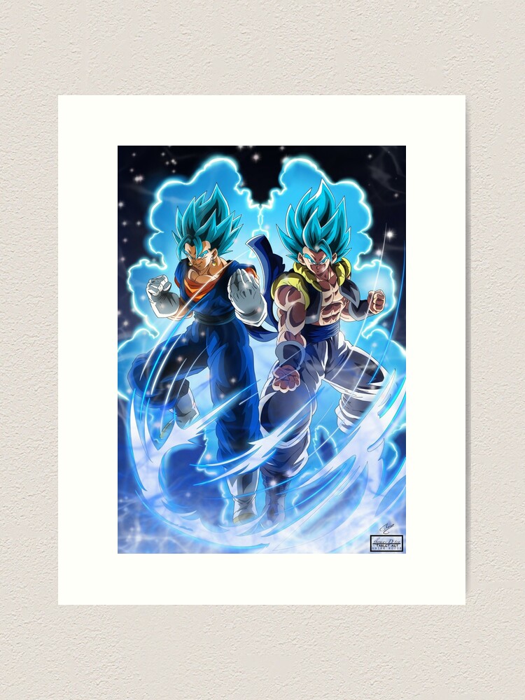 Blue Vegito & Blue Gogeta Drawstring Bag by thomasDten-Art