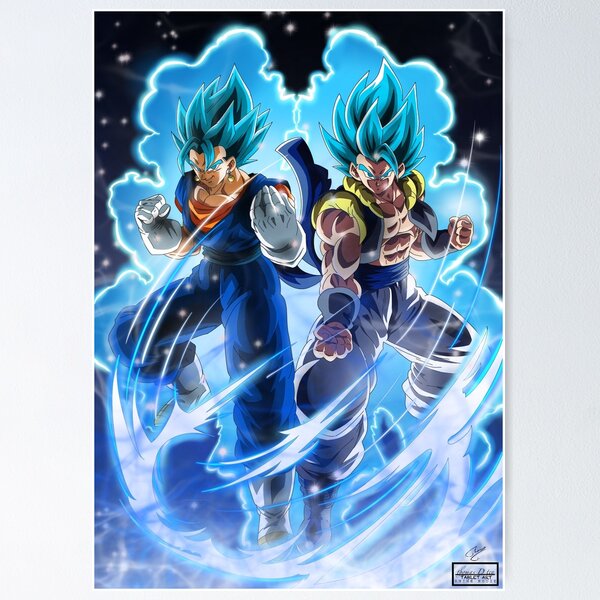 Super Dragon Ball Heroes Cumber Vs Vegito Blue Wallpaper Poster Canvas