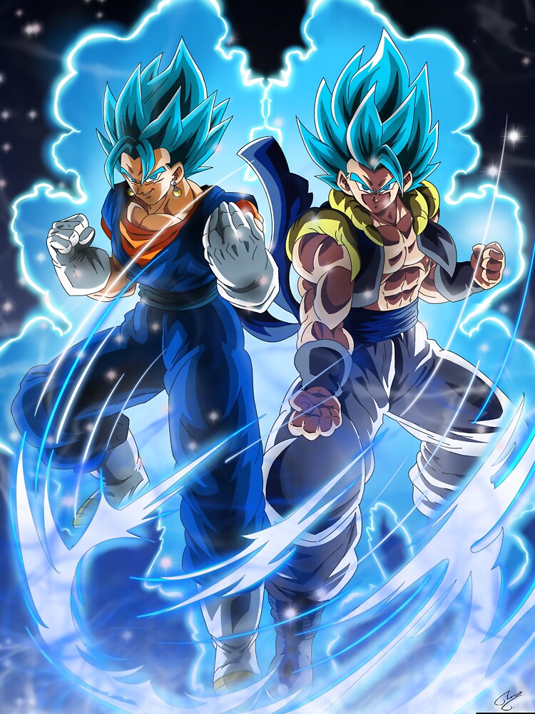 Blue Vegito & Blue Gogeta Active T-Shirt by thomasDten-Art, gogeta blue  wallpaper 