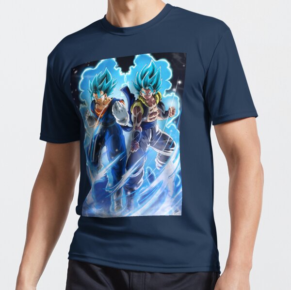 Blue Vegito & Blue Gogeta Active T-Shirt by thomasDten-Art