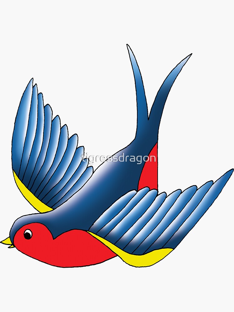 Illustration of Swallow Bird in Tattoo Style. Design Element for Poster,  Card, Banner, Sign Stock Vector - Illustration of style, symbol: 249434046