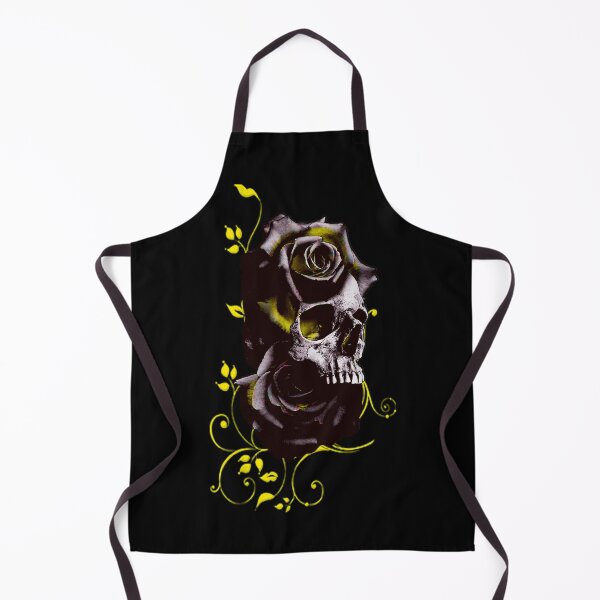 Item preview, Skull with Black and Yellow Roses designed and sold by Gothic Fantasy.
