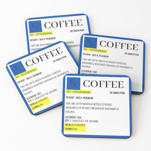 Item preview, Coffee Humor - Prescription for coffee - Mug, Sticker etc  designed and sold by James Cruickshank.