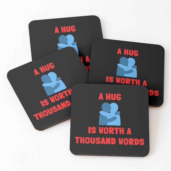 Item preview, A HUG IS WORTH A THOUSAND WORDS - PUN ON PICTURE SAYING designed and sold by Awesome &  Affordable.