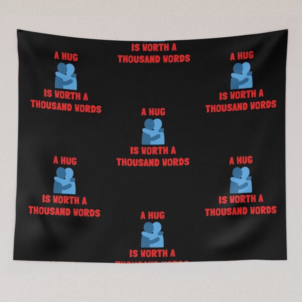 Item preview, A HUG IS WORTH A THOUSAND WORDS - PUN ON PICTURE SAYING designed and sold by Awesome &  Affordable.