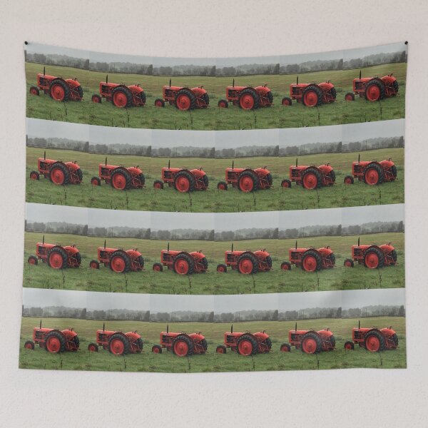 Item preview, Vintage Red Tractor in a Field designed and sold by Bucklandcrafts.