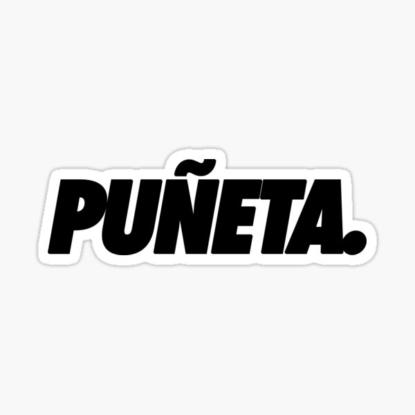 Item preview, Puñeta Logo Sticker designed and sold by Stickertrap.