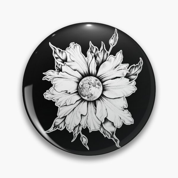 Item preview, Black background moon flower designed and sold by Mgbrns.