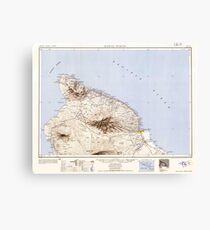 USGS TOPO Map Hawaii HI Hawaii North 349918 1954 250000 Canvas Print