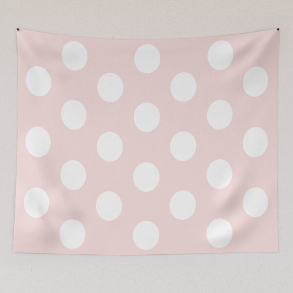 Item preview, Large WHITE and PALE PINK POLKA DOTS designed and sold by RachelMacht.