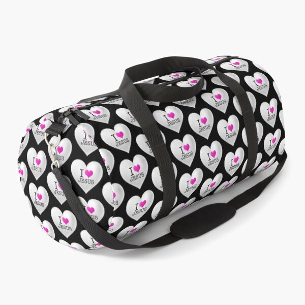 Item preview, I Love (Pink Heart) Jesus! (with White Heart on Black) designed and sold by PawsitiveMum.
