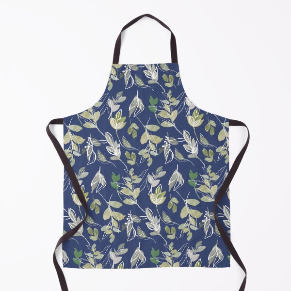 Item preview, Hand Drawn Olive Green Gray Feminine Floral Leaves Pattern designed and sold by AuroCreatives.