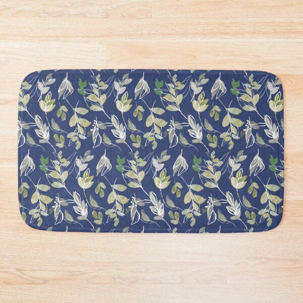 Item preview, Hand Drawn Olive Green Gray Feminine Floral Leaves Pattern designed and sold by AuroCreatives.
