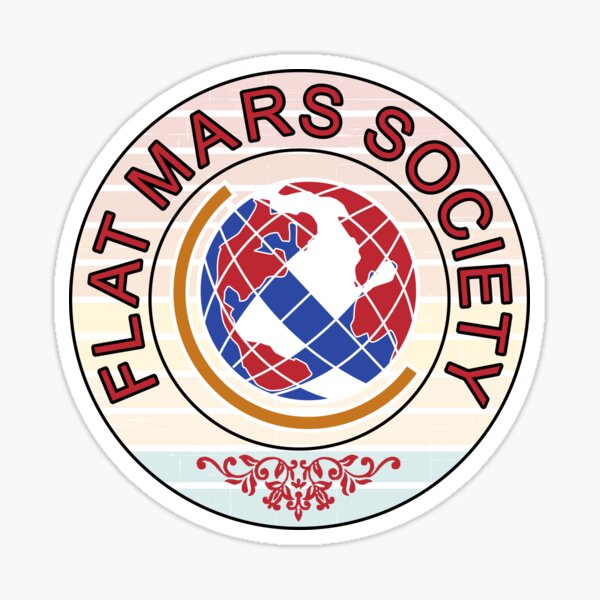 Flat Mars society Sticker
