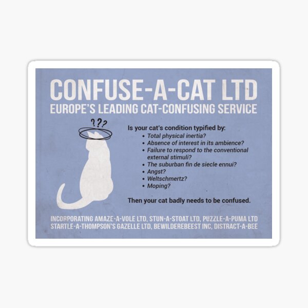 Monty Python's Confuse-A-Cat Ltd Sticker