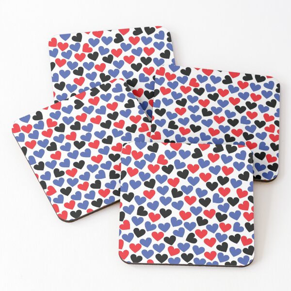 Item preview, Red, Black, Blue Hearts designed and sold by PLLDesigns.