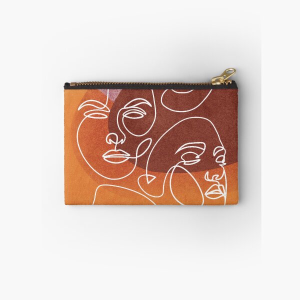 Item preview, Minimalist design faces line art terracotta designed and sold by Eldoradoo.