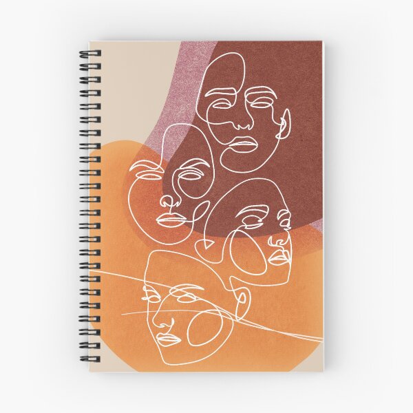 Item preview, Minimalist design faces line art terracotta designed and sold by Eldoradoo.