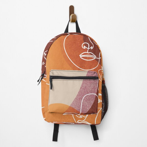 Item preview, Minimalist design faces line art terracotta designed and sold by Eldoradoo.